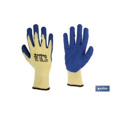 BLÍSTER DE GUANTE DE LÁTEX RUGOSO AZUL TALLA 8 VENTA UNITARIA (PACK: 1 UDS)