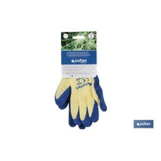 BLÍSTER DE GUANTE DE LÁTEX RUGOSO AZUL TALLA 8 VENTA UNITARIA (PACK: 1 UDS)