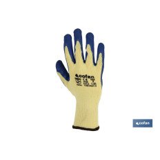 BLÍSTER DE GUANTE DE LÁTEX RUGOSO AZUL TALLA 8 VENTA UNITARIA (PACK: 1 UDS)