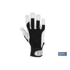 GUANTE VACUNO DORSO TELA + VELCRO T-10 (PACK: 12 UDS)