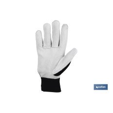 GUANTE VACUNO DORSO TELA + VELCRO T-10 (PACK: 12 UDS)