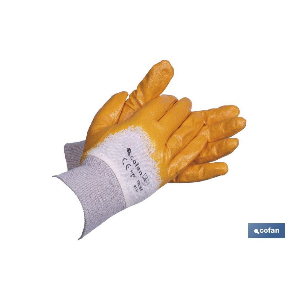 GUANTES NITRILO AMARILLO T-9 (PACK: 12 UDS)