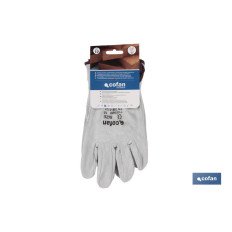 GUANTE PIEL DE SERRAJE GRIS TALLA 10 (PACK: 12 UDS)