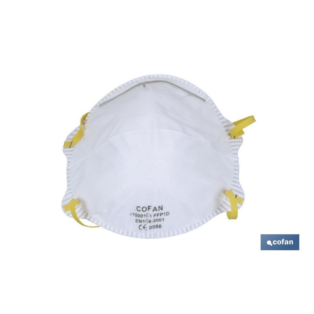 MASCARILLA PROTECCION S/VALVULA FFP1D (PACK: 20 UDS)