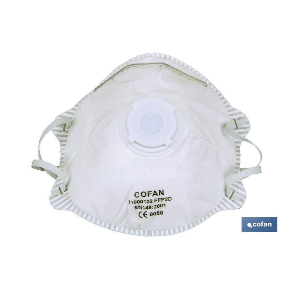 MASCARILLA PROTECCION C/VALVULA FFP2D (PACK: 10 UDS)