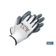 BLÍSTER DE GUANTE DE NITRILO 100 % IMPREGNADO DE PU GRIS TALLA 9 VENTA UNITARIA (PACK: 1 UDS)