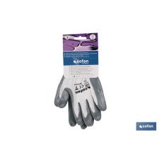 BLÍSTER DE GUANTE DE NITRILO 100 % IMPREGNADO DE PU GRIS TALLA 9 VENTA UNITARIA (PACK: 1 UDS)