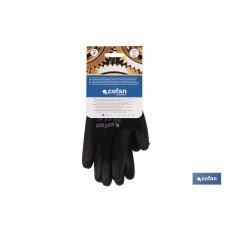 BLÍSTER DE GUANTE DE POLIÉSTER 100 % IMPREGNADO DE PU NEGRO TALLA 9 VENTA UNITARIA (PACK: 1 UDS)