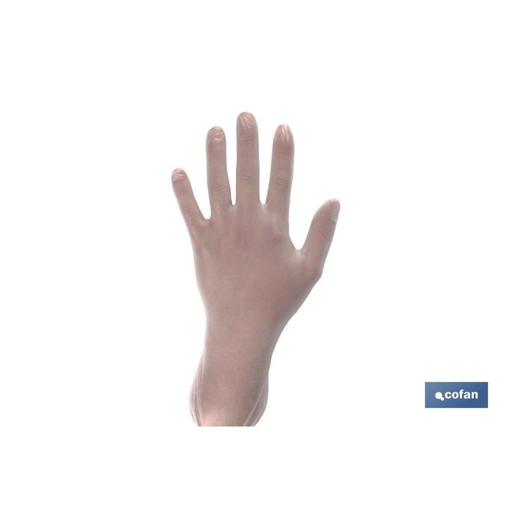 CAJA 100 UNDS. GUANTES VINILO T - L (PACK: 1 UDS)