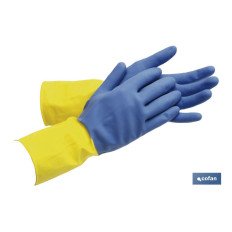 GUANTE BICOLOR LATEX...