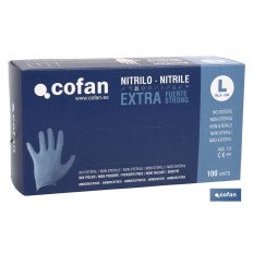 CAJA 100 UDS. GUANTES NITRILO EXTRA FUERTE T - S (PACK: 1 UDS)