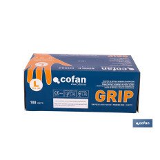 CAJA 100 UDS. GUANTES DE NITRILO NARANJA DIAMANTADO 8,5 G TALLA S (PACK: 1 UDS)