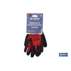 GUANTE IMPREGNADO SANDY COATED ROJO/NEGRO TALLA 9 VENTA UNITARIA (PACK: 1 UDS)