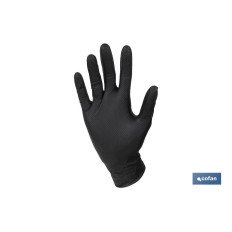 CAJA 100 UDS. GUANTES DE NITRILO NEGRO DIAMANTADO 8,5 G TALLA L (PACK: 1 UDS)