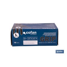 CAJA 100 UDS. GUANTES DE NITRILO NEGRO DIAMANTADO 8,5 G TALLA L (PACK: 1 UDS)