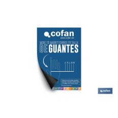CARTEL IMANTADO 297X210 MM  MEDIDOR TALLA DE GUANTES (PACK: 1 UDS)