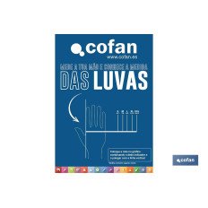 CARTEL IMANTADO 297X210 MM  MEDIDOR TALLA DE GUANTES (PACK: 1 UDS)