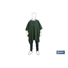 PONCHO DE AGUA VERDE PVC/POLIESTER TALLA ÚNICA (PACK: 1 UDS)