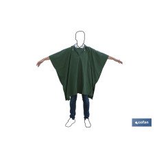 PONCHO DE AGUA VERDE PVC/POLIESTER TALLA ÚNICA (PACK: 1 UDS)