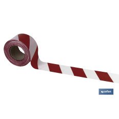 CINTA BALIZAM. ROJA/BLANCA  80MM X 200MTS (PACK: 1 UDS)
