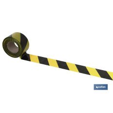 CINTA BALIZAM. AMARILLA/NEGRA 50MM X 100MTS (PACK: 1 UDS)