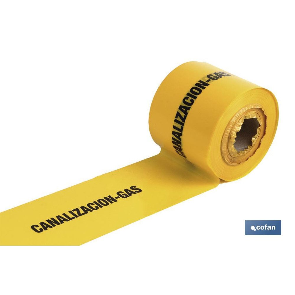 CINTA BALIZ. CANALIZACION GAS 150MMX250MTS (PACK: 1 UDS)