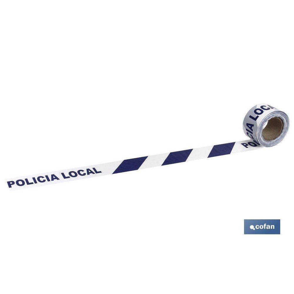 CINTA BALIZ. POLICIA LOCAL  80MMX100MTS (PACK: 1 UDS)