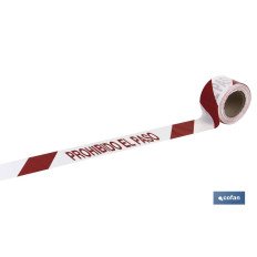 CINTA BALIZ. PROHIBIDO EL PASO  80MMX100MTS (PACK: 1 UDS)