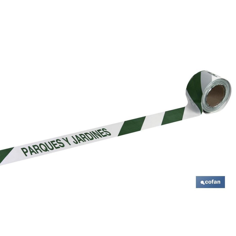 CINTA BALIZ. PARQUES Y JARDINES  80MMX100MTS (PACK: 1 UDS)