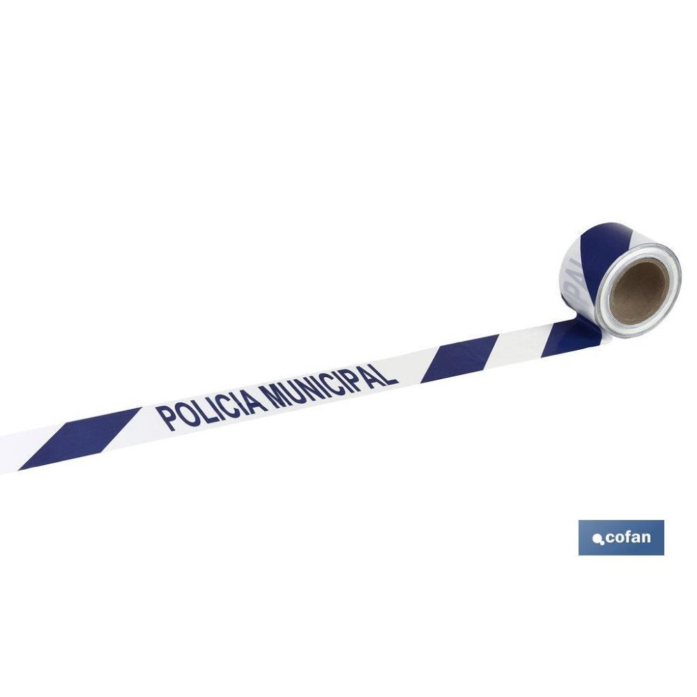 CINTA BALIZ. POLICIA MUNICIPAL  80MMX100MTS (PACK: 1 UDS)