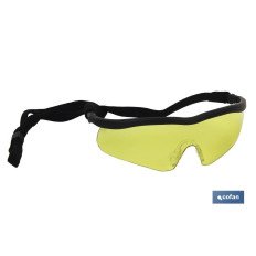 GAFAS SEGURIDAD SPORT AMBAR UV PROTECTION (PACK: 1 UDS)
