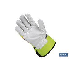 GUANTE VACUNO AMERICANO AMARILLO FLÚOR TALLA 10 (PACK: 12 UDS)