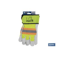 GUANTE VACUNO AMERICANO AMARILLO FLÚOR TALLA 10 (PACK: 12 UDS)