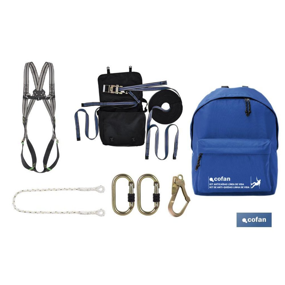 KIT ANTICAÍDAS LÍNEA DE VIDA (PACK: 1 UDS)