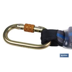 ESLINGA BIFURCADA DE CUERDA TRENZADA CON ABSORBEDOR DE ENERGÍA 1,50 M Y 2 GANCHOS (PACK: 1 UDS)