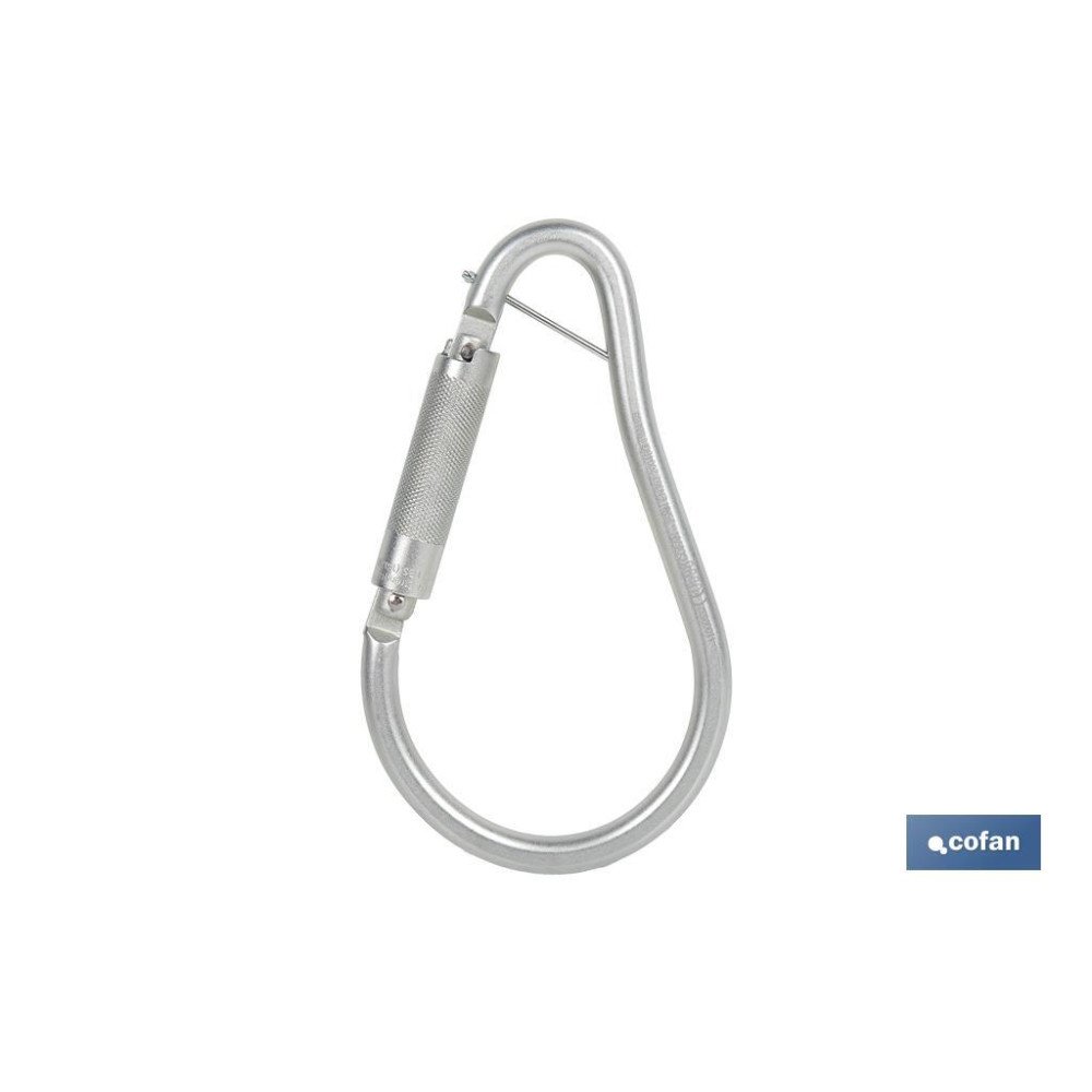 GANCHO DE ACERO CON BLOQUEO AUTOMÁTICO APERTURA 59 MM RUPTURA +23 kN (PACK: 1 UDS)