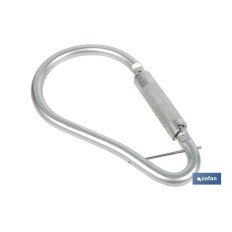 GANCHO DE ACERO CON BLOQUEO AUTOMÁTICO APERTURA 59 MM RUPTURA +23 kN (PACK: 1 UDS)
