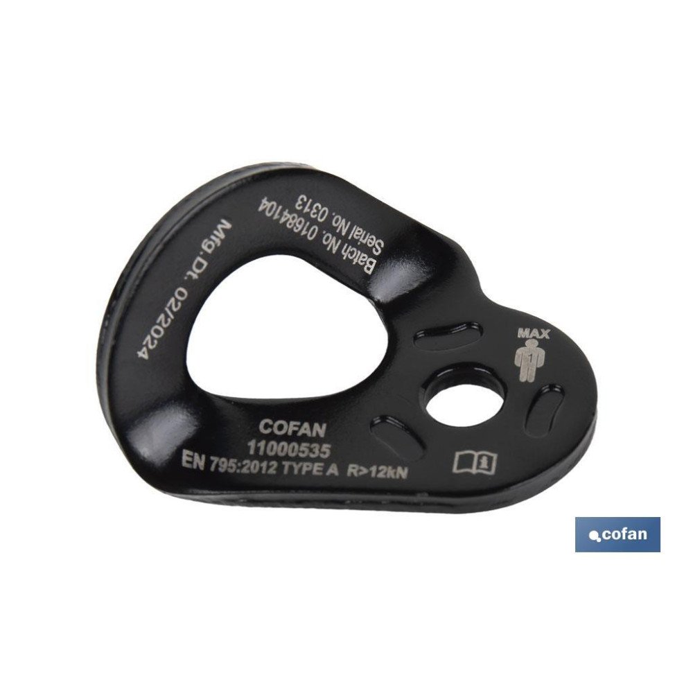 PLACA DE ANCLAJE DE ACERO M10 RUPTURA +23 kN (PACK: 1 UDS)