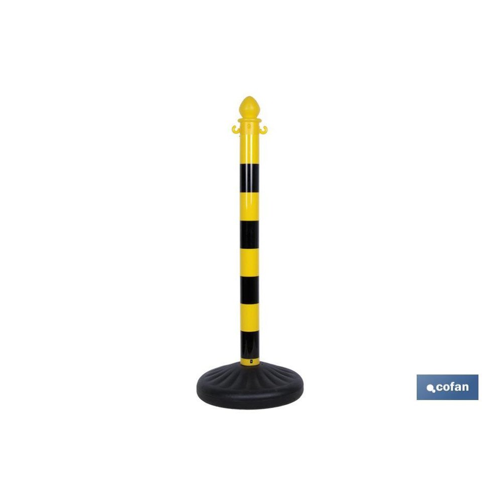 POSTE Y BASE PARA CADENA (AMAR/NEGRO) 1M (PACK: 1 UDS)