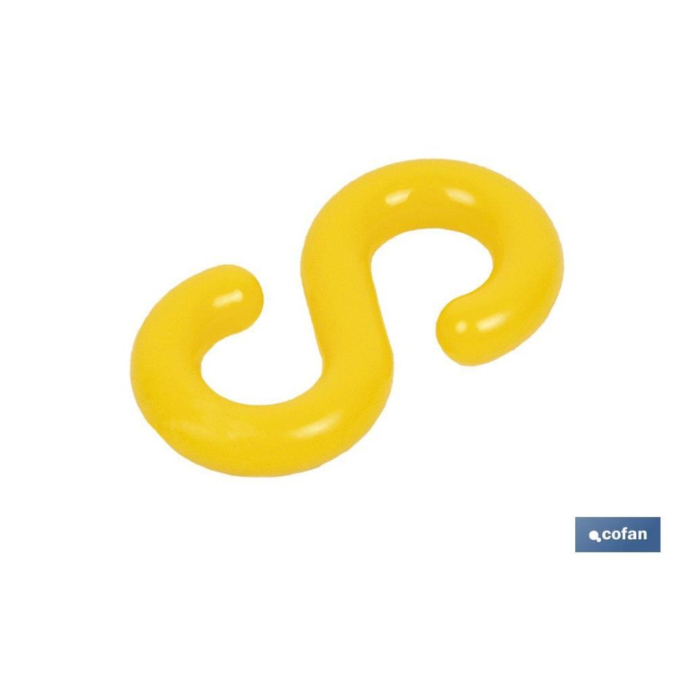 GANCHO S  CADENA PLÁSTICO 8mm AMARILLO (PACK: 1 UDS)