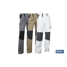 PANTALON TRABAJO LENOIR 280gms/m BEIS-NEGRO T-54 (PACK: 1 UDS)