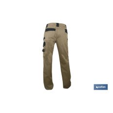 PANTALON TRABAJO LENOIR 280gms/m BEIS-NEGRO T-54 (PACK: 1 UDS)