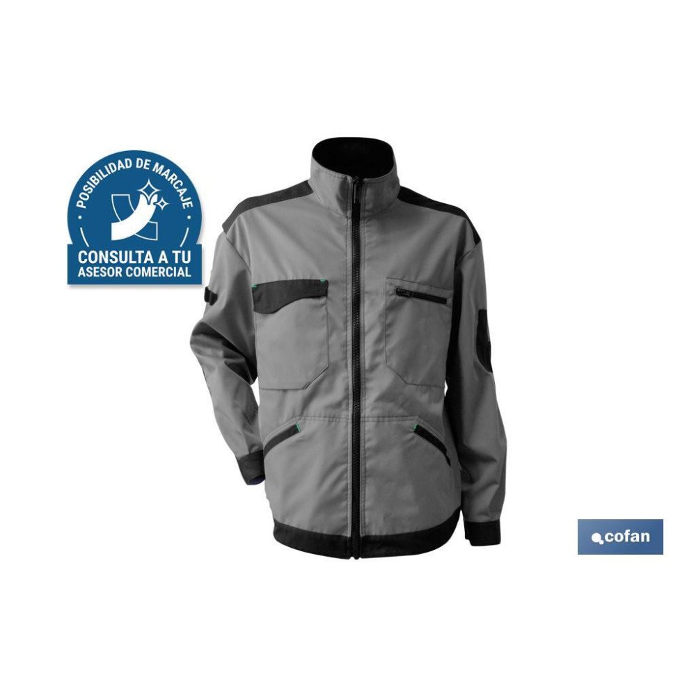 CHAQUETA TRABAJO BENZ 280gms/m GRIS-NEGRO T-S (PACK: 1 UDS)