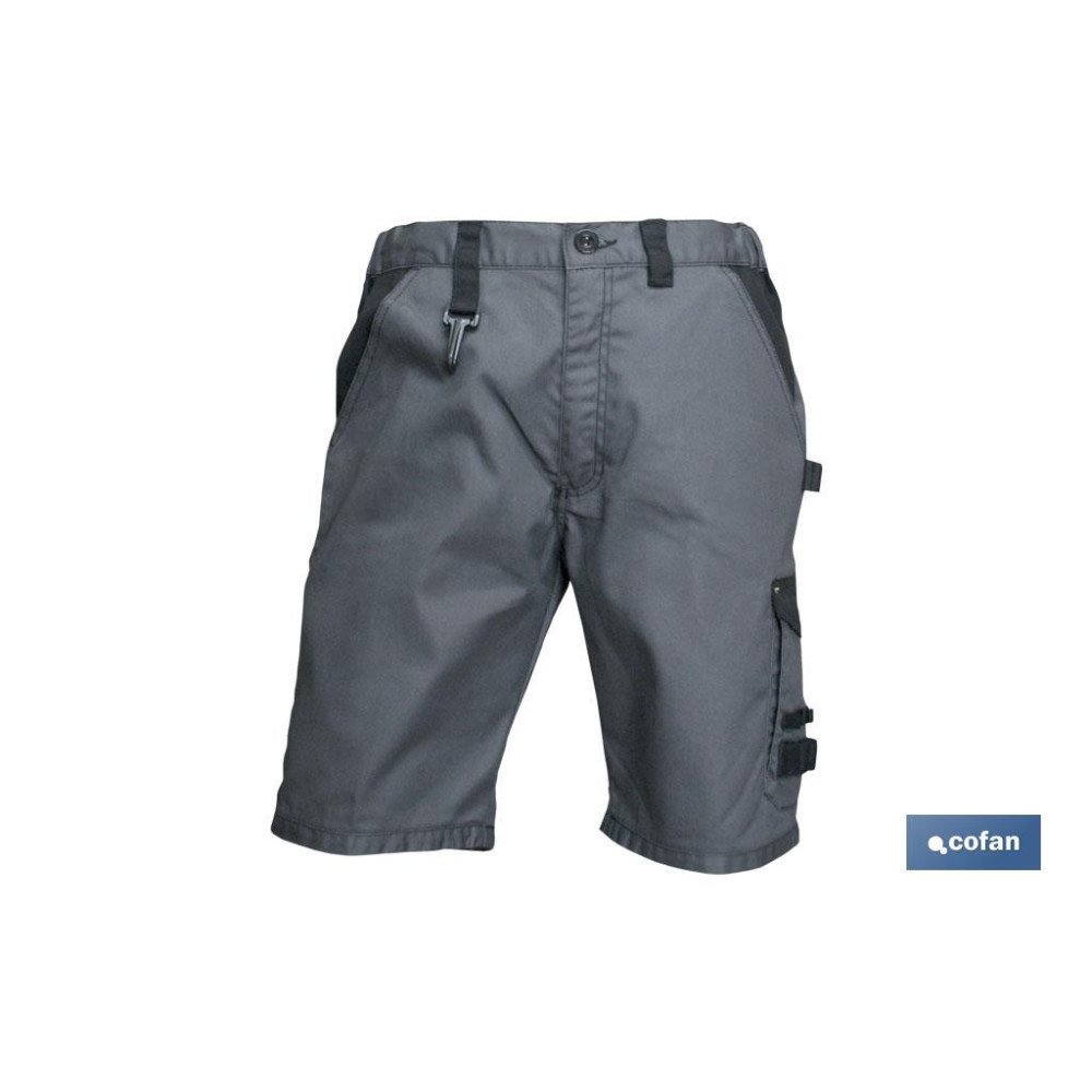 BERMUDAS DE TRABAJO POULSEN 280gms/m GRIS-NEGRO T-38 (PACK: 1 UDS)