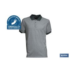 POLO 2 TONOS VERDON 160gms/m GRIS-NEGRO TALLA XL (PACK: 1 UDS)