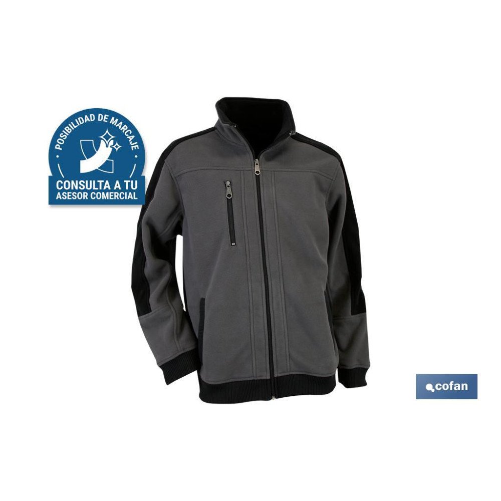 CHAQUETA POLAR MODELO WALKER 370 G/M GRIS-NEGRO TALLA L (PACK: 1 UDS)