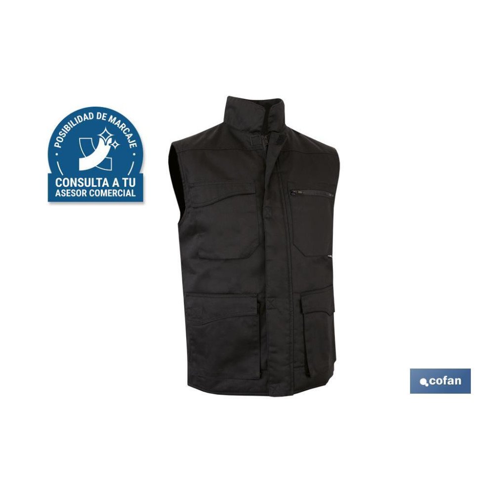 CHALECO MULTIBOLS. ACOLCHADO COLT 245gms/m NEGRO T-L (PACK: 1 UDS)