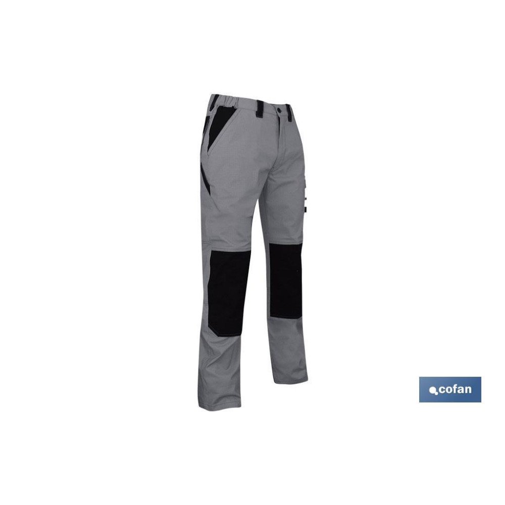 PANTALÓN TRABAJO PLUTÓN ELASTANO GRIS-NEGRO T-40 (PACK: 1 UDS)