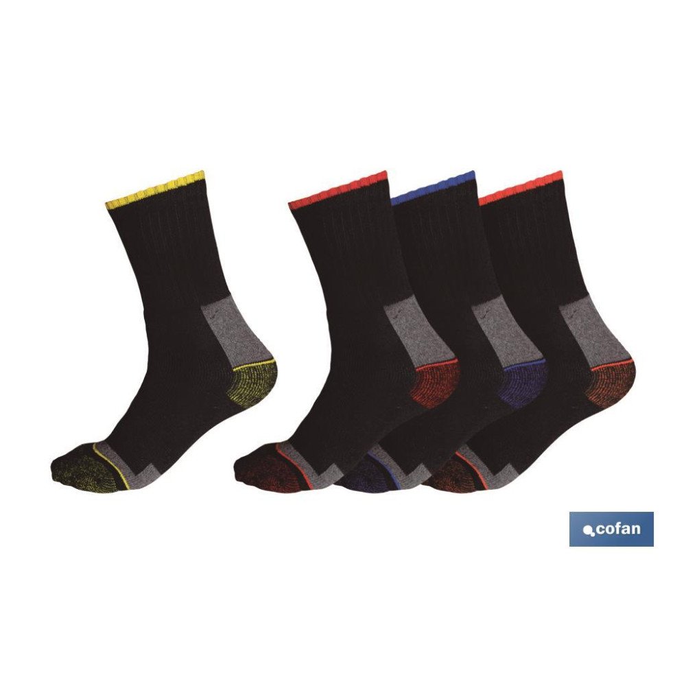 SET 4 PARES CALCETINES REFORZADOS C/POLIAMIDA T-43/45 (PACK: 1 UDS)