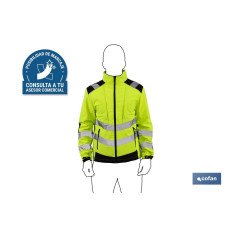 SOFTSHELL DE ALTA VISIBILIDAD MODELO ALFA CENTAURI AMARILLO Y NEGRO TALLA L (PACK: 1 UDS)